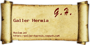 Galler Hermia névjegykártya